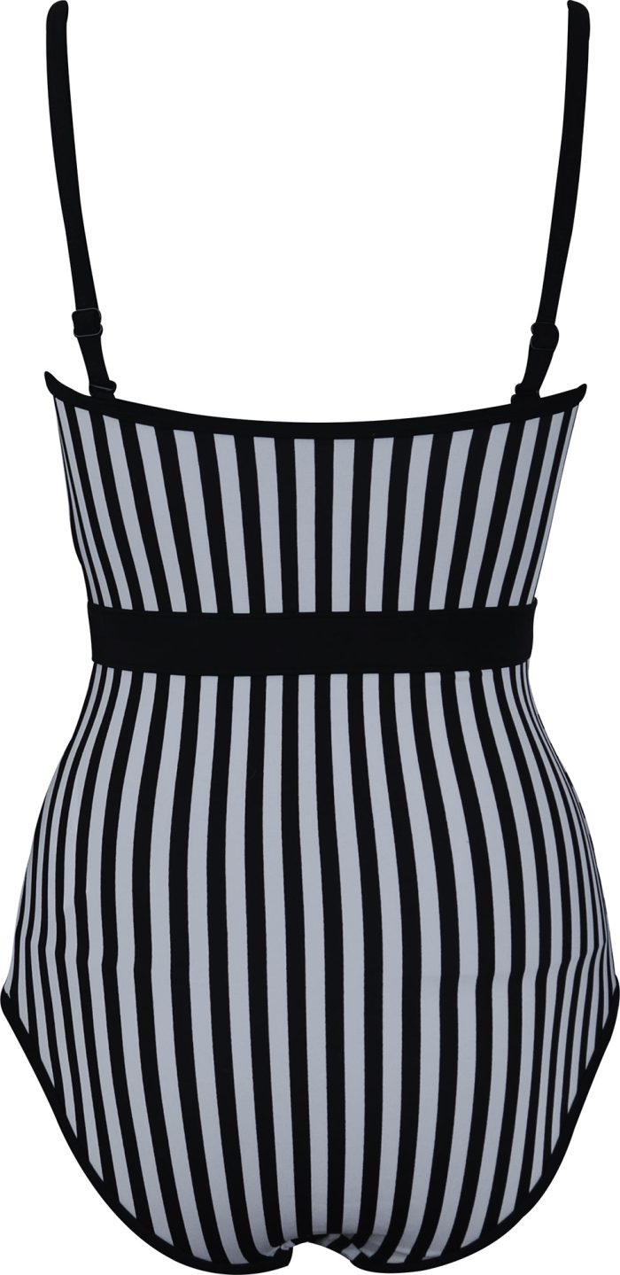 Avon Monochrome Stripe Swimsuit F4248500 Back