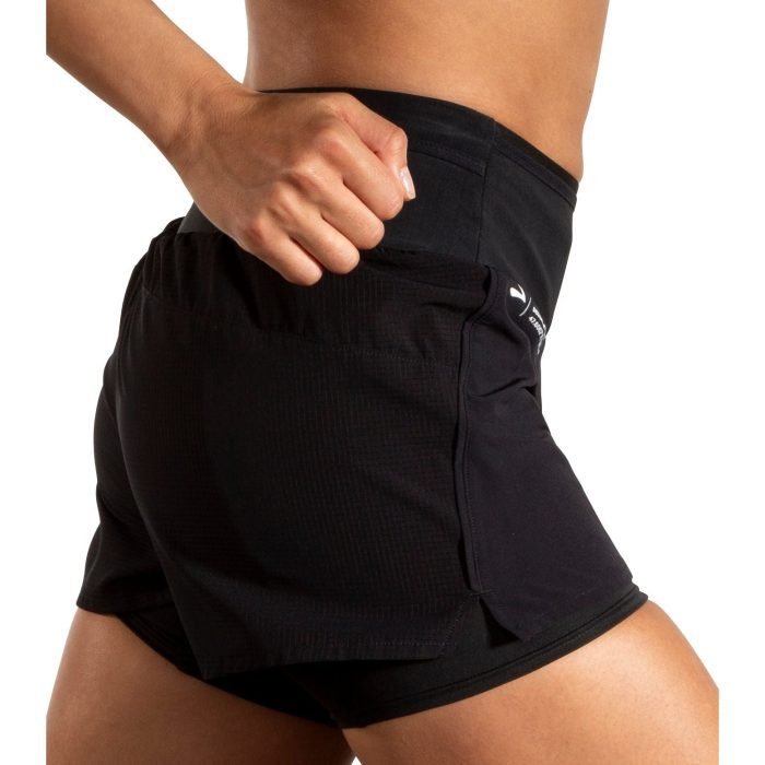 Brooks High Point 3 Inch 2 In 1 Shorts 221656 001 Side