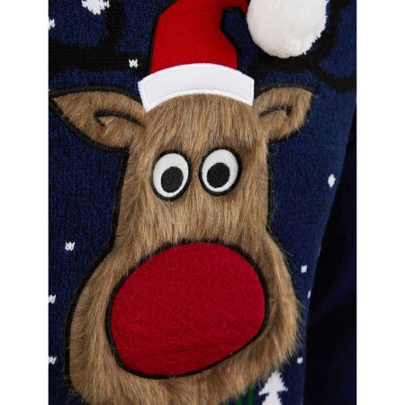 Christmas Merry Deer Jumper 1A17540 INK Details