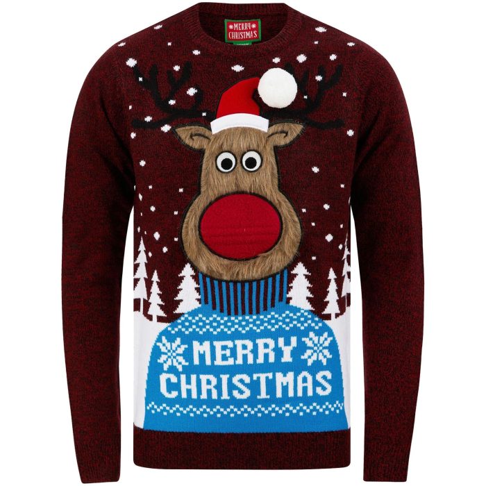 Christmas Merry Deer Jumper 1A17540 RED