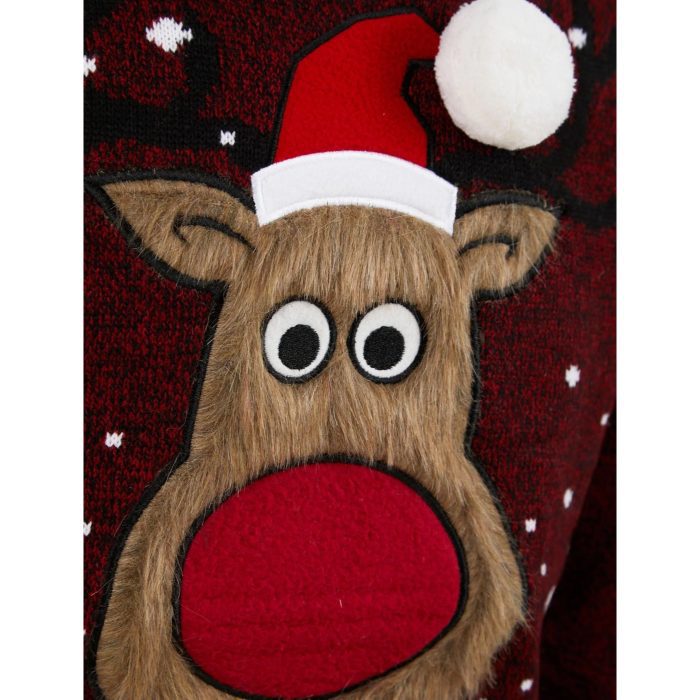 Christmas Merry Deer Jumper 1A17540 RED Details 1