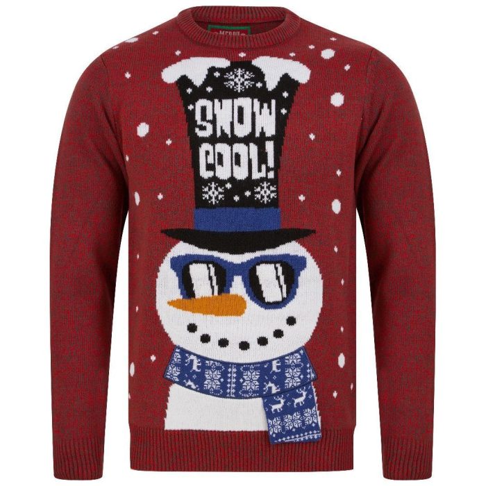 Christmas Snowman Shades Jumper 1A17384 Red