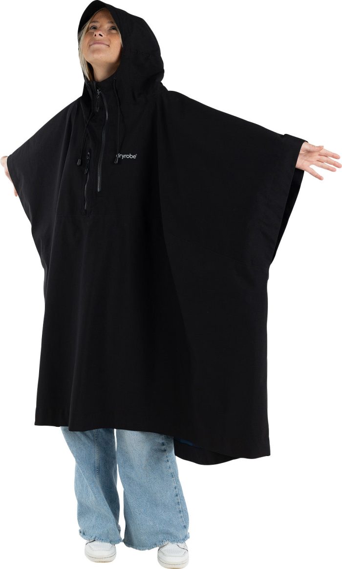 Dryrobe Waterproof Poncho A OS PON BK Details 2