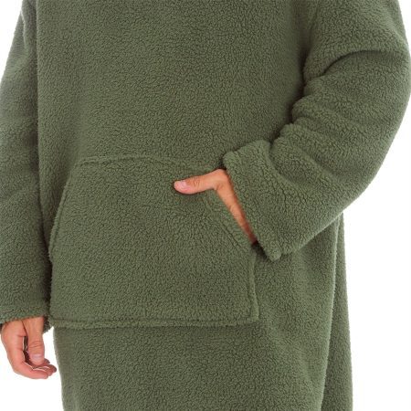 Huggable Hoodie Olive 31B1634 Details