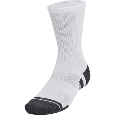 Under Armour Performance Tech 3 Pack Cerw Socks 1379512 100 Front