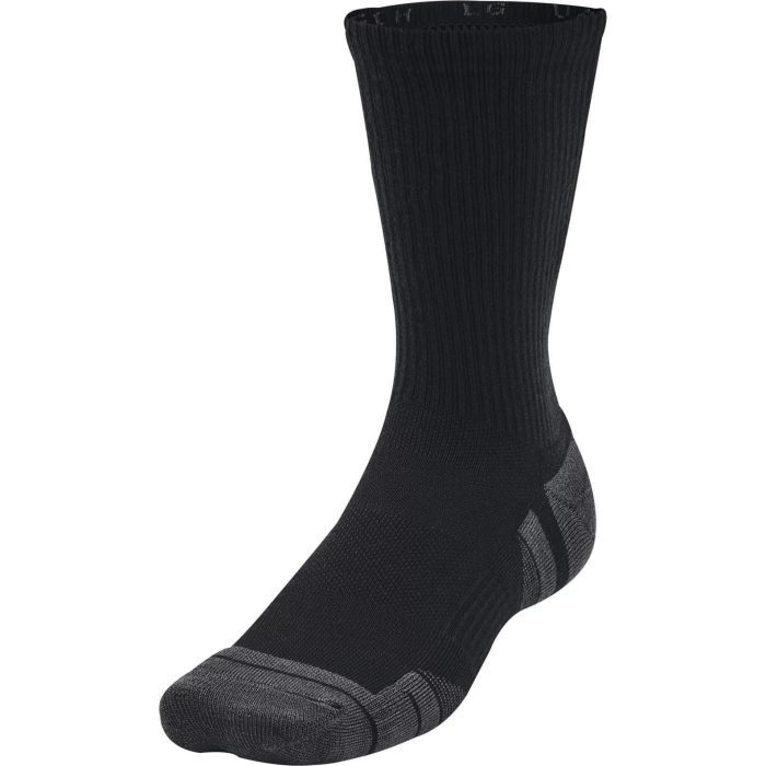 Under Armour Performance Tech 3 Pack Crew Socks 1379512 001 Front