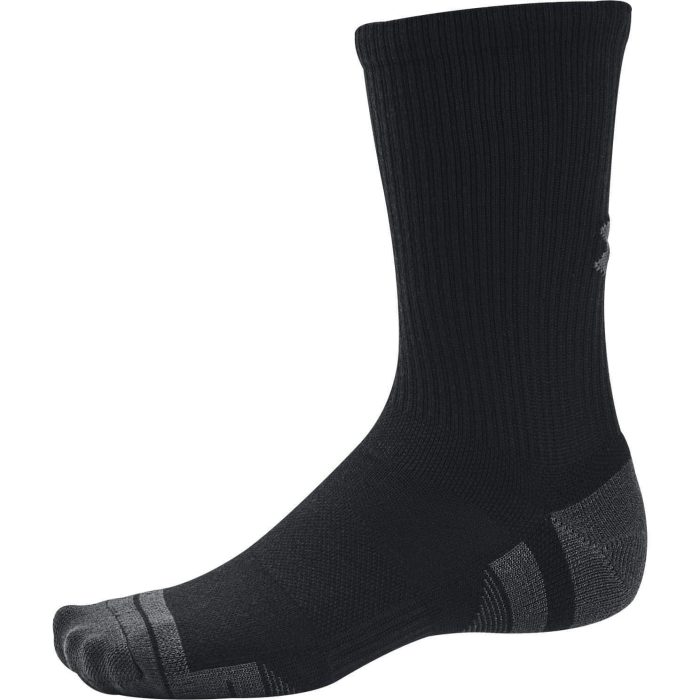 Under Armour Performance Tech 3 Pack Crew Socks 1379512 001 Side