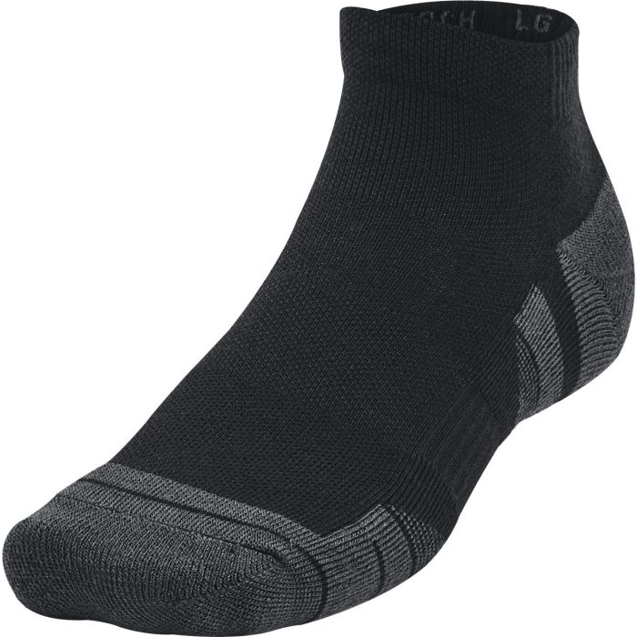 Under Armour Performance Tech 3 Pack Low Cut Socks 1379504 001 Front