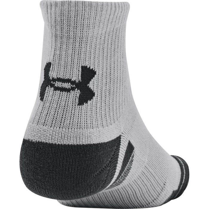 Under Armour Performance Tech 3 Pack Quarter Socks 1379510 011 Back