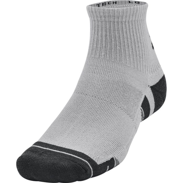 Under Armour Performance Tech 3 Pack Quarter Socks 1379510 011 Front