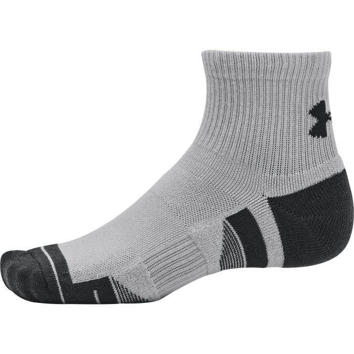 Under Armour Performance Tech 3 Pack Quarter Socks 1379510 011 Side