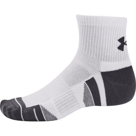 Under Armour Performance Tech 3 Pack Quarter Socks 1379510 100 Side