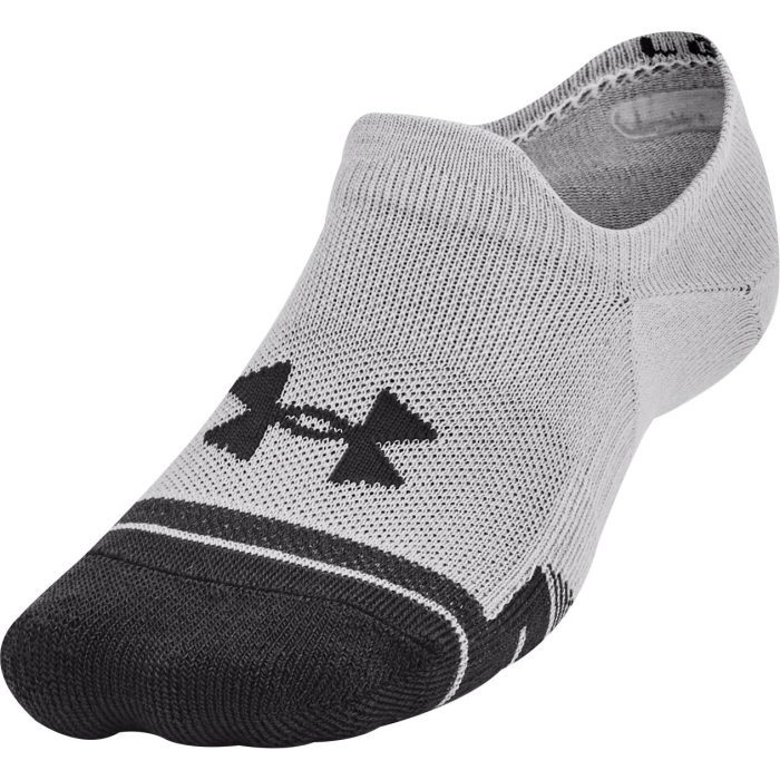 Under Armour Performance Tech 3 Pack ULtra Low Tab Socks 1379502 011 Front