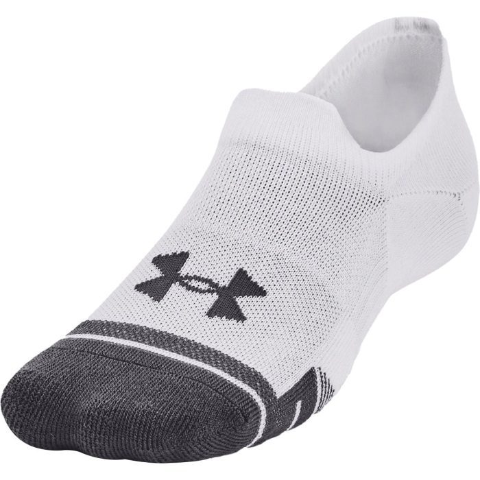 Under Armour Performance Tech 3 Pack Ultra Low Tab Socks 1379502 100 Front