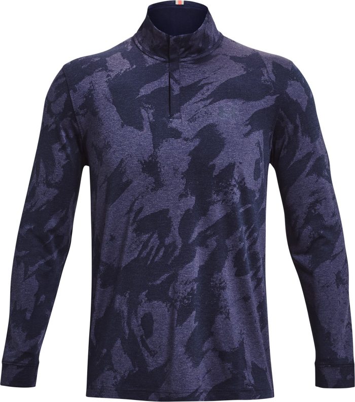 Under Armour Playoff Jacquard Half Zip Long Sleeve 1381003 410 Front