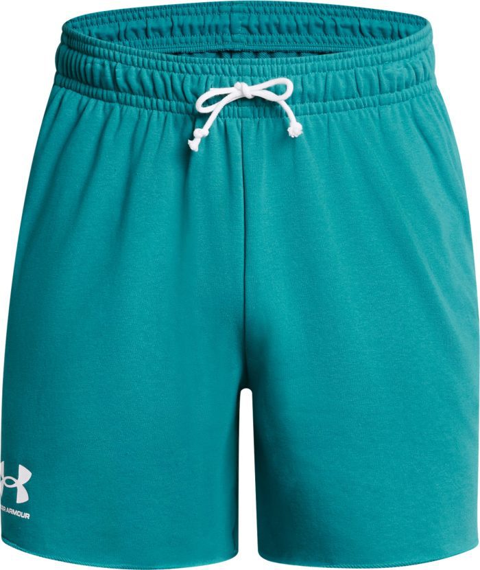 Under Armour Rival Terry 6 Inch Shorts 1382427 464 Front