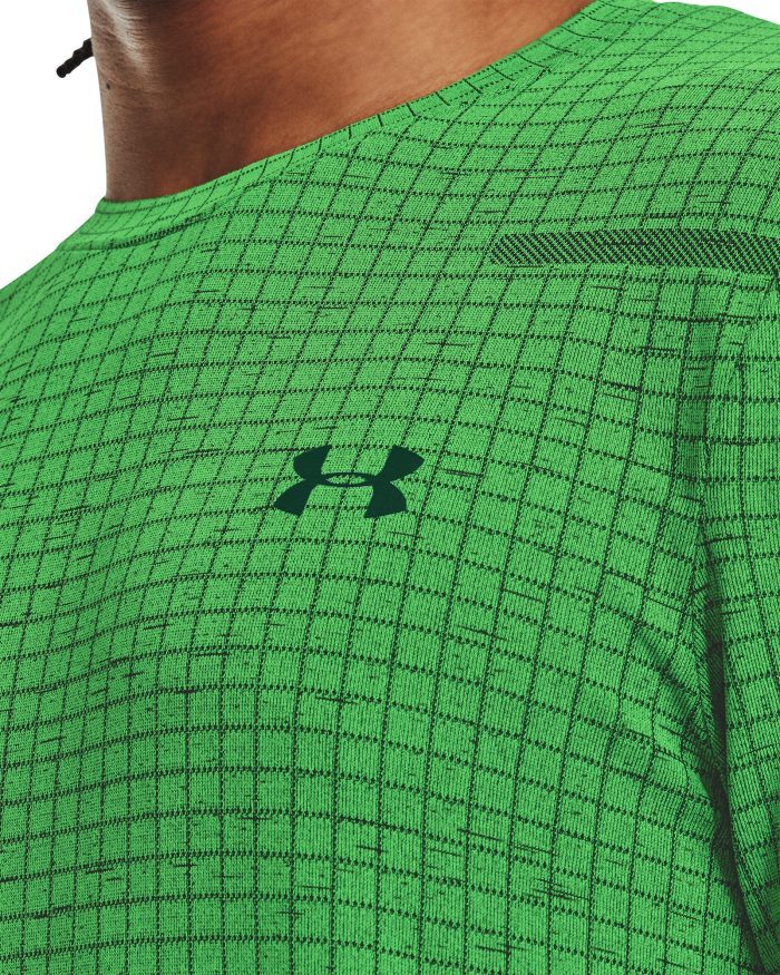 Under Armour Seamless Grid Short Sleeve 1376921 316 Details 1