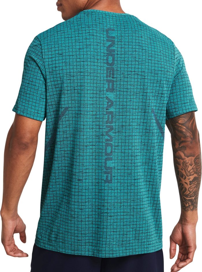 Under Armour Seamless Grid Short Sleeve 1376921 464 Back