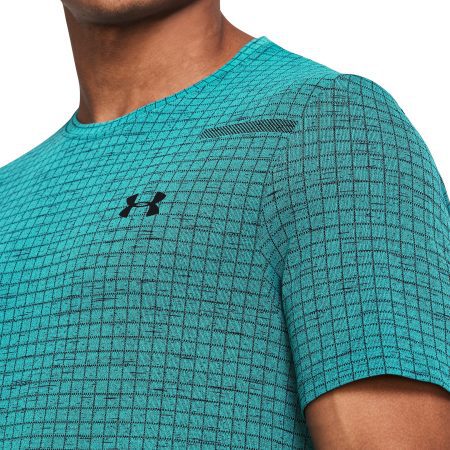 Under Armour Seamless Grid Short Sleeve 1376921 464 Details 1