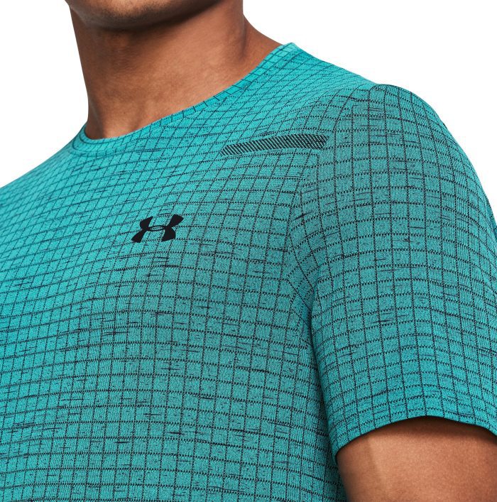 Under Armour Seamless Grid Short Sleeve 1376921 464 Details 1