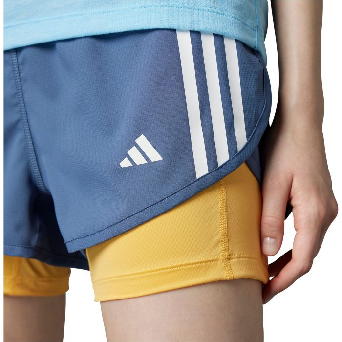 adidas Own The Run 3 Stripes 2 In 1 Shorts IK5016 Details 3