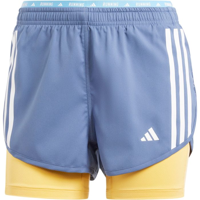 adidas Own The Run 3 Stripes 2 In 1 Shorts IK5016 Front