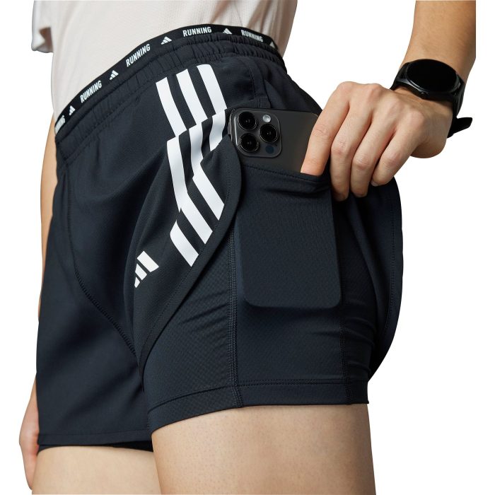 adidas Own The Run 3 Stripes 2 In 1 Shorts IN1445 Details 2