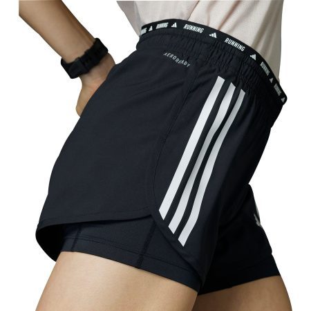 adidas Own The Run 3 Stripes 2 In 1 Shorts IN1445 Side