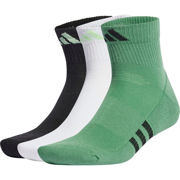 adidas Performance Cushioned 3 Pack Mid Cut Socks IR9629