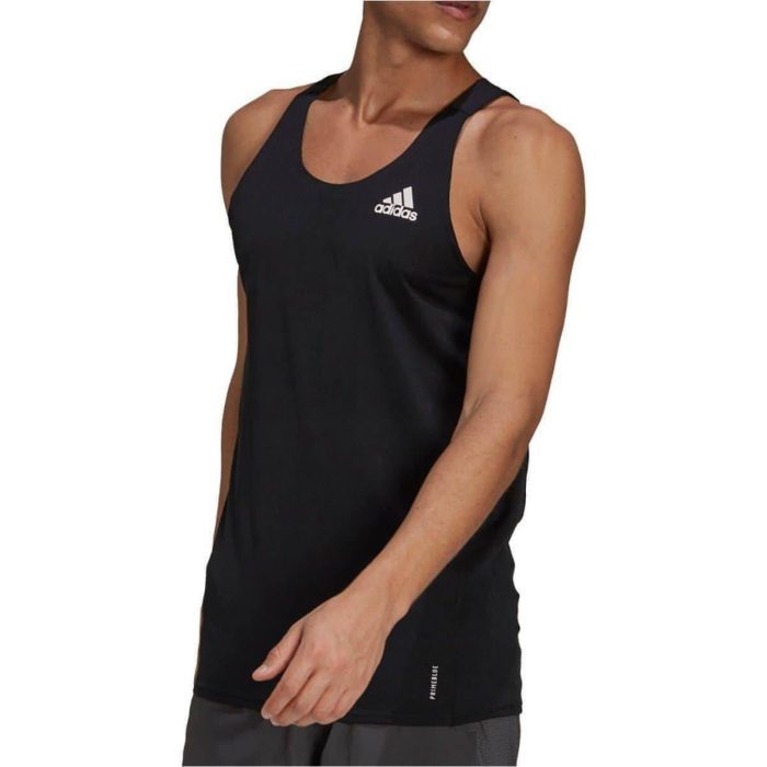 adidas adizero primeblue mens running vest black 28558035255504