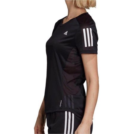 adidas own the run short sleeve womens running top black 28558181302480