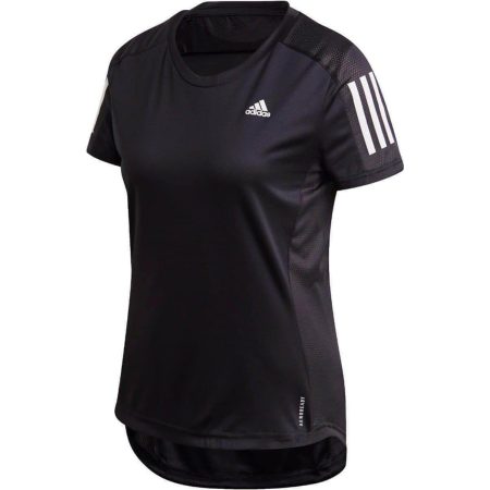 adidas own the run short sleeve womens running top black 29716599668944