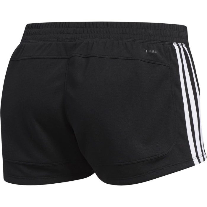 adidas pacer 3 stripes knit womens training shorts black 28548560453840