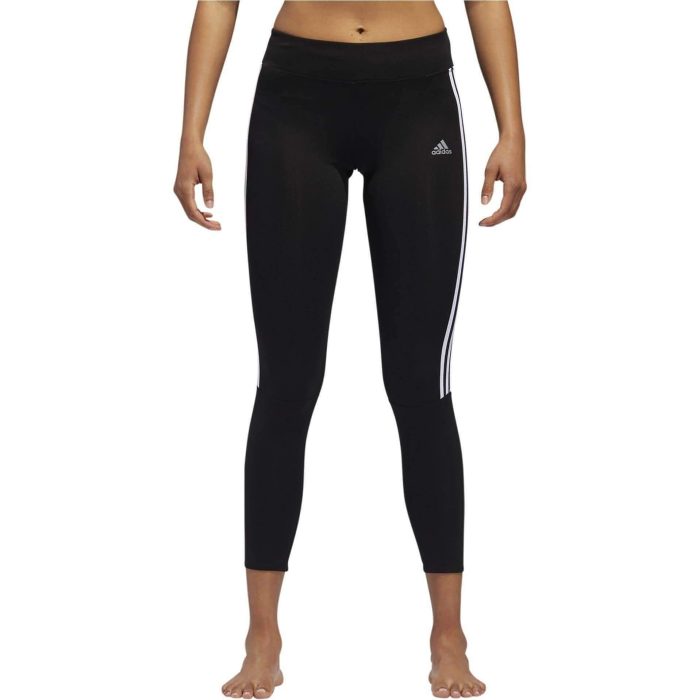 adidas run it 3 stripe womens 7 8 running tights black 28494043840720