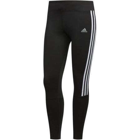 adidas run it 3 stripe womens 7 8 running tights black 28494044037328