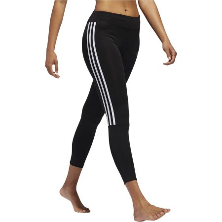 adidas run it 3 stripe womens 7 8 running tights black 28494044070096