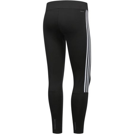 adidas run it 3 stripe womens 7 8 running tights black 29599962726608