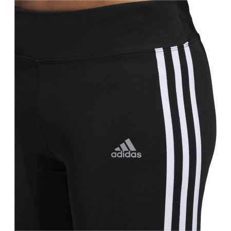 adidas run it 3 stripe womens 7 8 running tights black 29599976390864