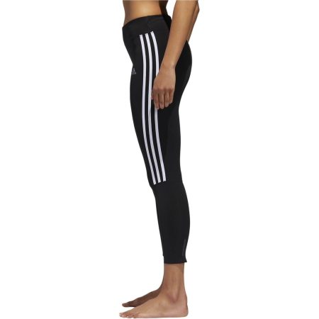 adidas run it 3 stripe womens 7 8 running tights black 29625259622608