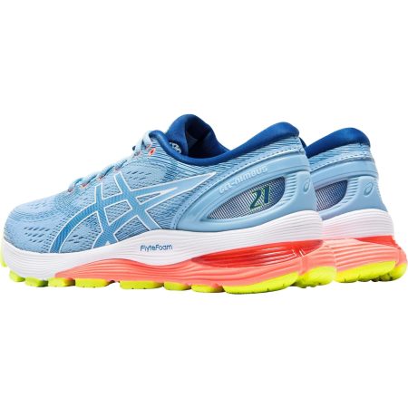 asics gel nimbus 21 womens running shoes blue 28507233616080