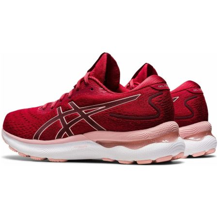 asics gel nimbus 24 womens running shoes red 37469806624976