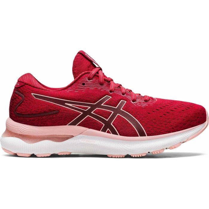 asics gel nimbus 24 womens running shoes red 37469806657744