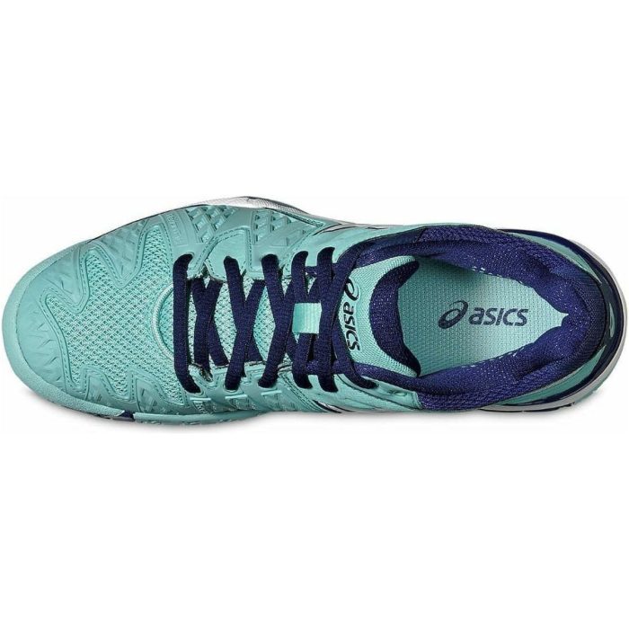 asics gel resolution 6 womens indoor court shoes blue 29831031947472