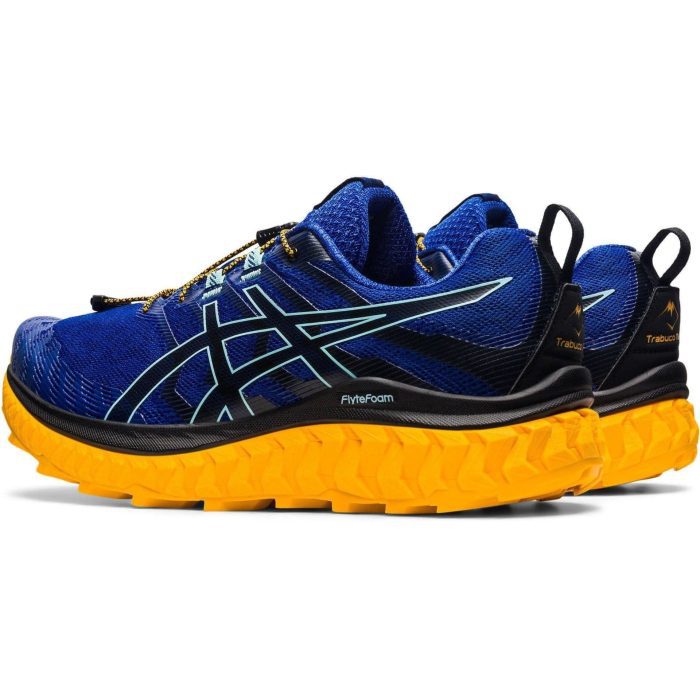 asics trabuco max mens trail running shoes blue 28740506943696