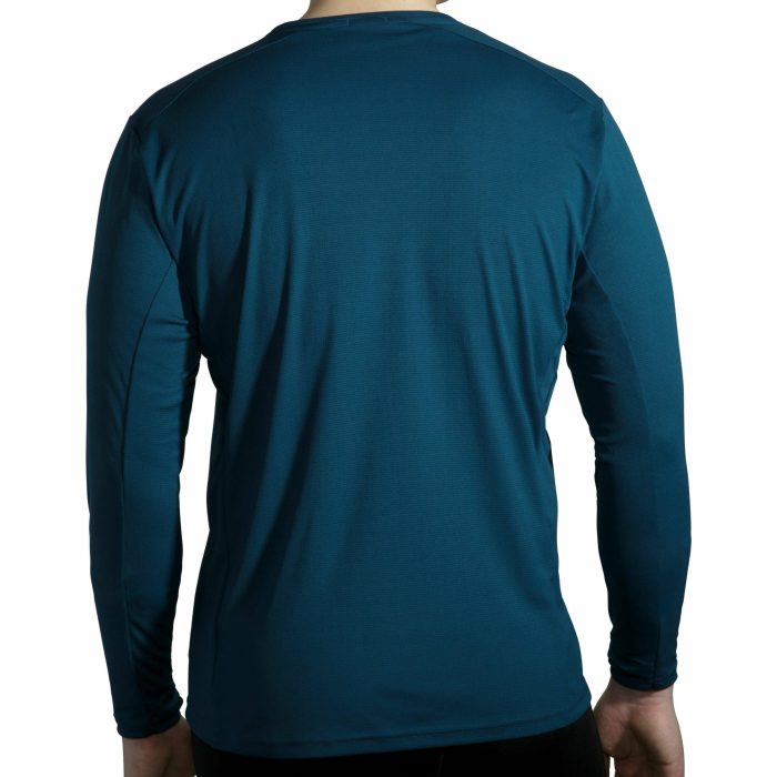 brooks atmosphere long sleeve mens running top blue 37319738327248