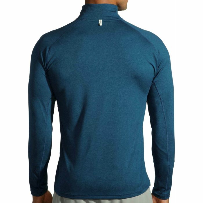 brooks dash half zip long sleeve mens running top blue 30274408022224