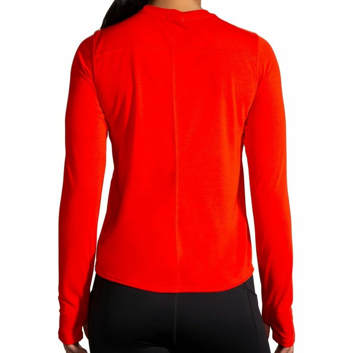 brooks distance graphic long sleeve womens running top red 37329183834320