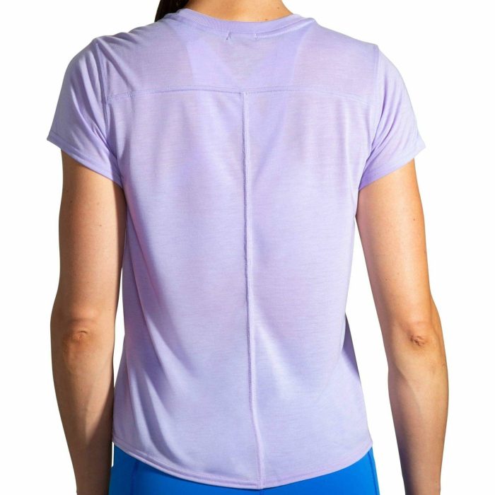 brooks distance graphic short sleeve womens running top purple 37329252843728