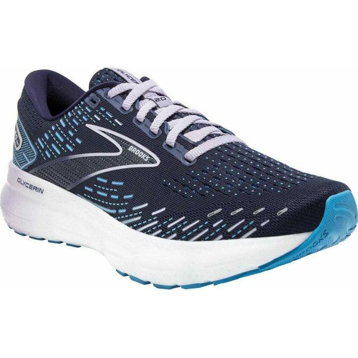 brooks glycerin 20 womens running shoes blue 29684604764368