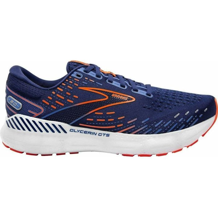 brooks glycerin gts 20 mens running shoes blue 29684974092496